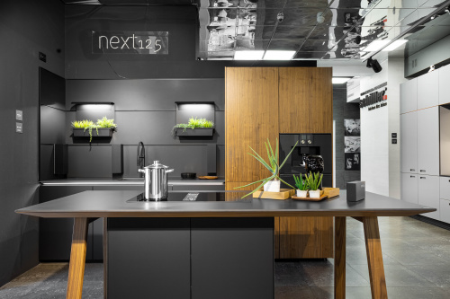 Кухня next125. Шпон. Fenix. С бытовой техникой Gaggenau.